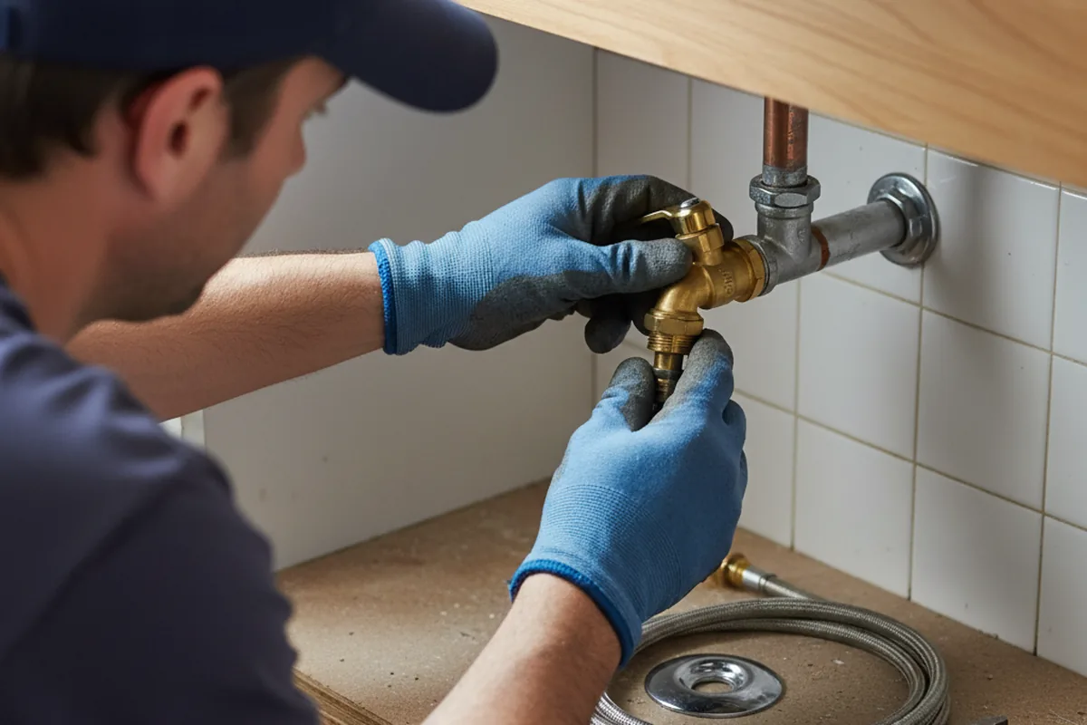 Shutoff valve and fitting work during Faucet and Fixture Repair in Monett